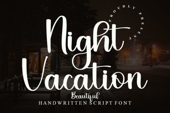 Night Vacation Font Poster 1