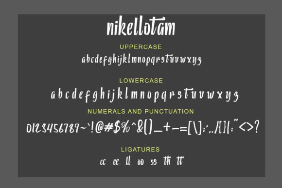 Nikellotam Font Poster 7