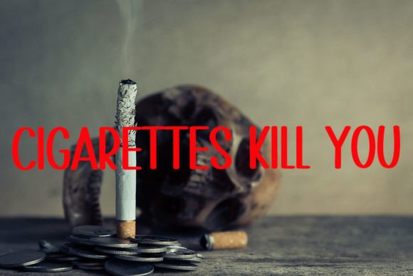 No Smoking Font Poster 2