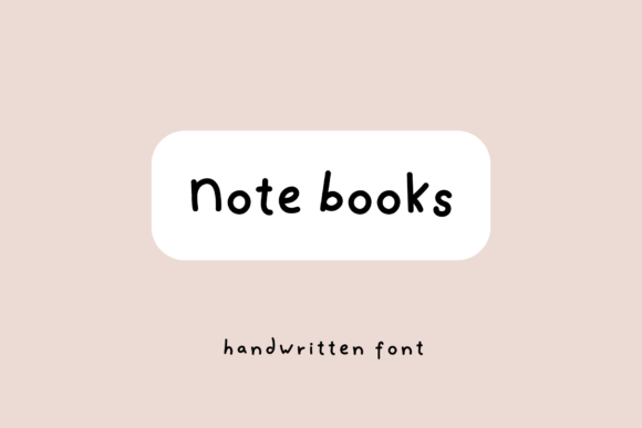 Note Books Font Poster 1