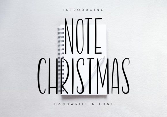 Note Christmas Font Poster 1