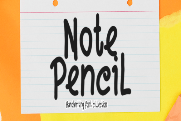 Note Pencil Font Poster 1