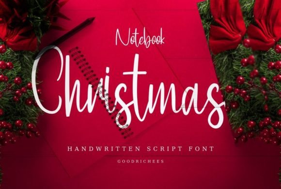 Notebook Christmas Font