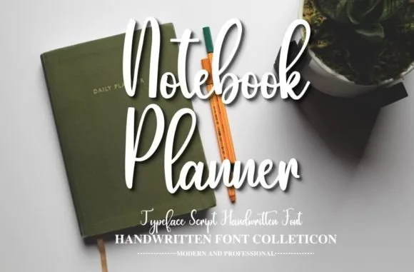 Notebook Planner Font Notebook Planner Font Poster 1