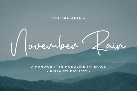 November Rain Font Poster 1