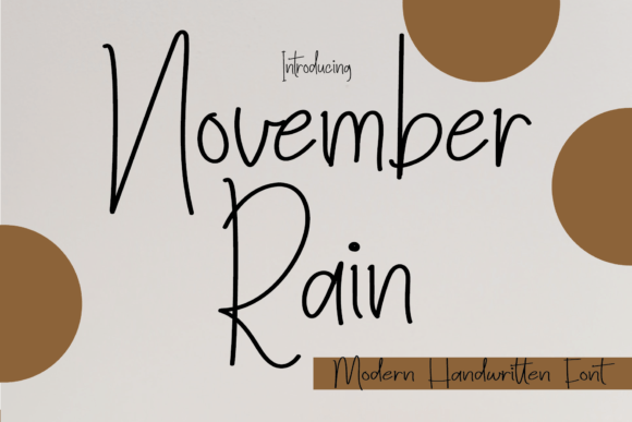November Rain Font Poster 1