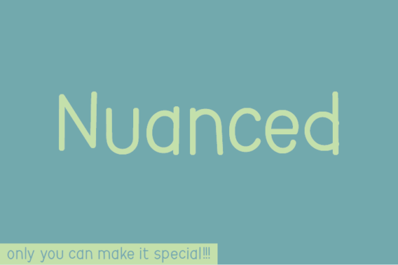 Nuanced Font Poster 1