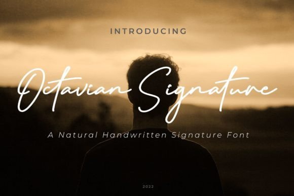 Octavian Signature Font Poster 1