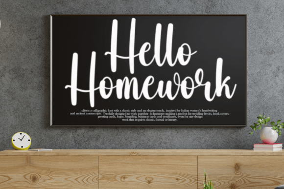Olive Font Poster 4