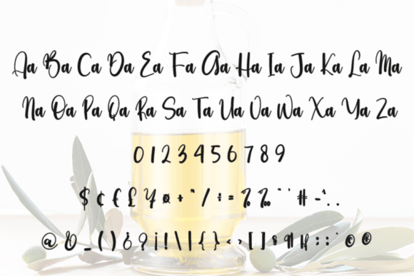 Olive Font Poster 5