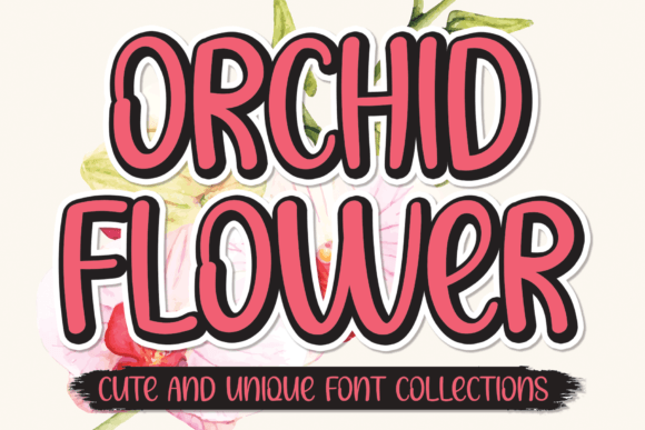 Orchid Flower Font Poster 1