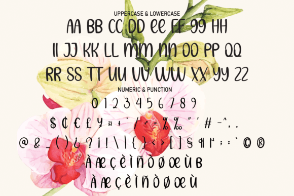 Orchid Flower Font Poster 7