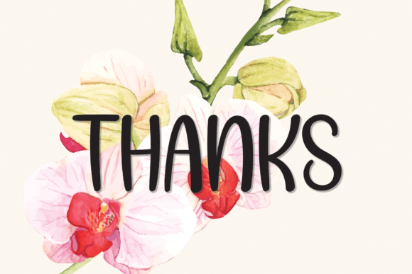 Orchid Flower Font Poster 8