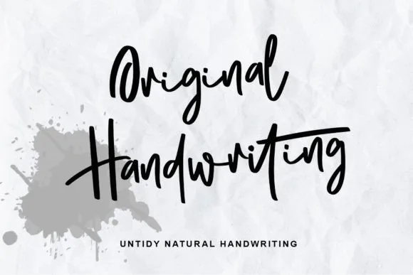 Original Handwriting Font Original Handwriting Font Poster 1