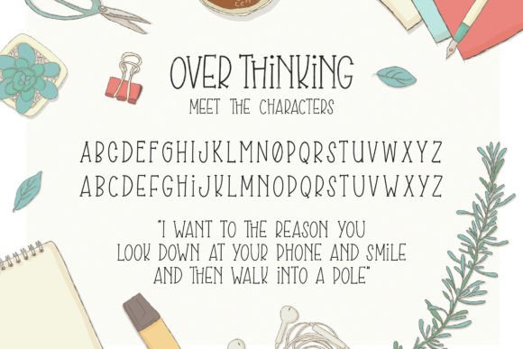 Overthinking Font Poster 5