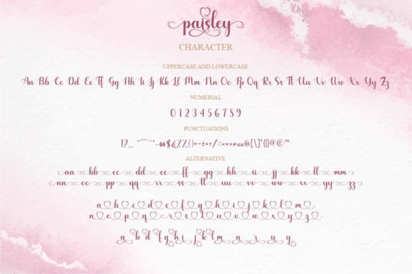 Paisley Font Poster 6