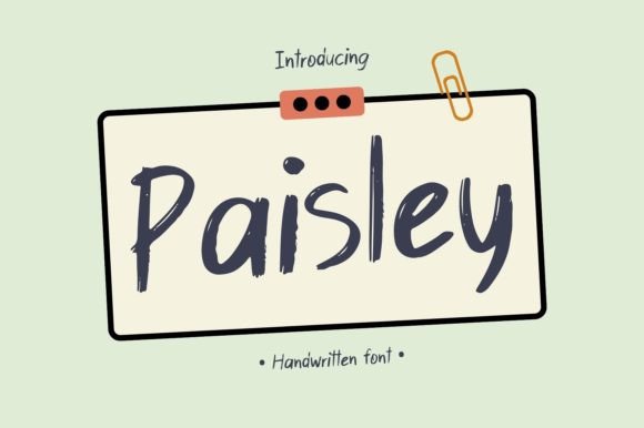 Paisley Font Poster 1