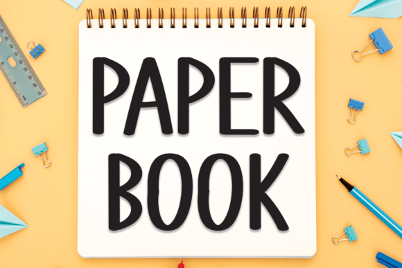 Paper Book Font Poster 1