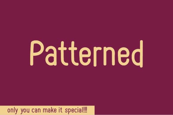 Patterned Font