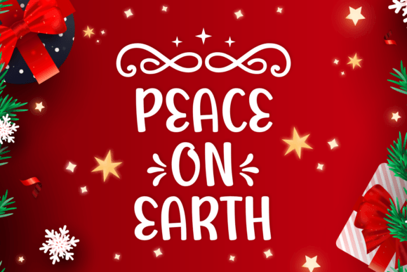 Peace on Earth Font Poster 1