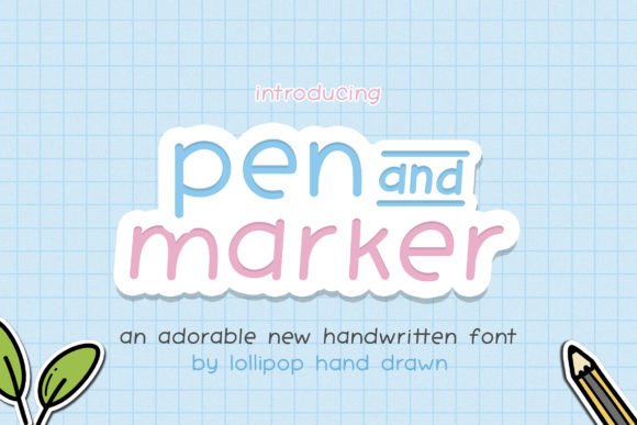 Pen and Marker Font Poster 1
