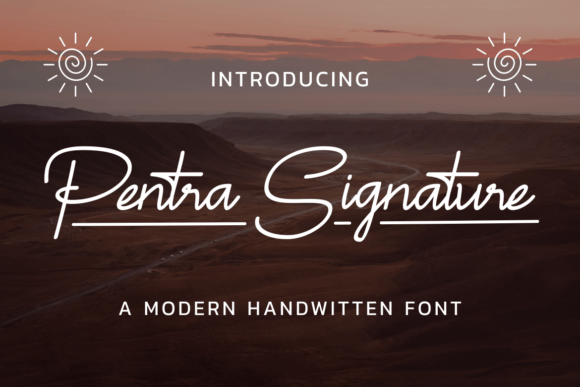 Pentra Signature Font Poster 1