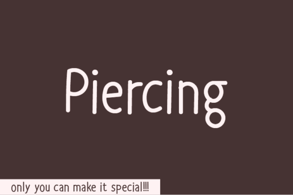 Piercing Font Poster 1