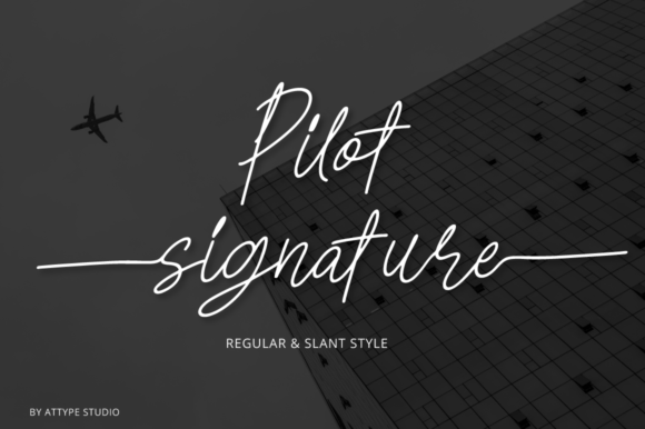 Pilot Signature Font Poster 1