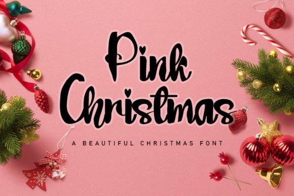 Pink Christmas Font Poster 1