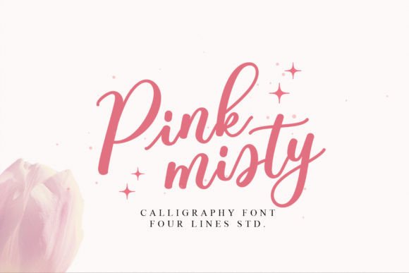 Pink Misty Font Poster 1