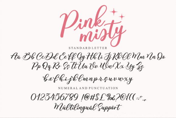 Pink Misty Font Poster 6