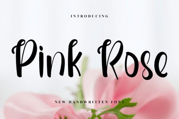 Pink Rose Font Poster 1