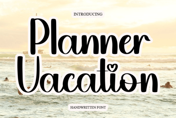 Planner Vacation Font Poster 1