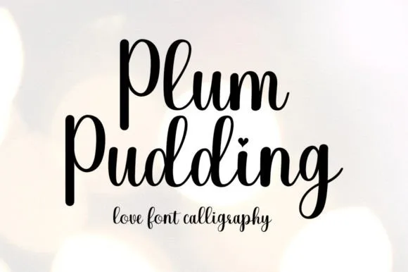 Plum Pudding Font Plum Pudding Font Poster 1