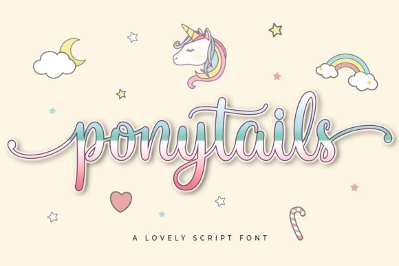 Ponytails Font Poster 1