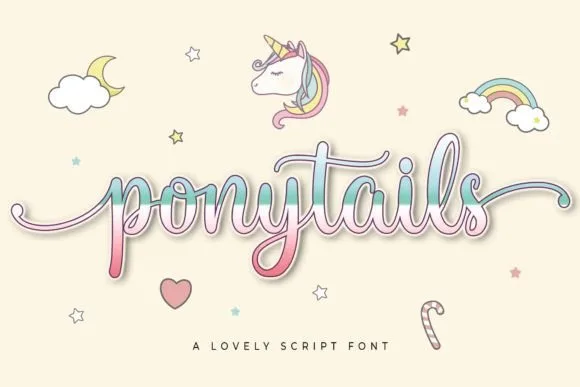 Ponytails Font Ponytails Font Poster 1