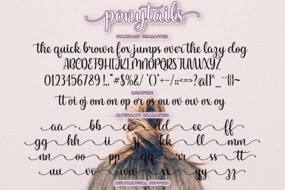 Ponytails Font Poster 6