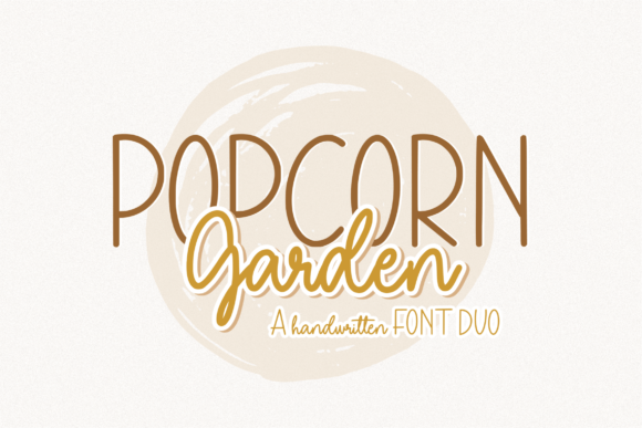 Popcorn Garden Duo Font Popcorn Garden Duo Font Poster 1