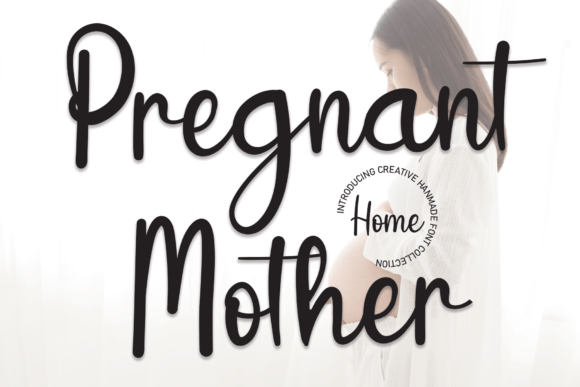 Pregnant Mother Font Poster 1