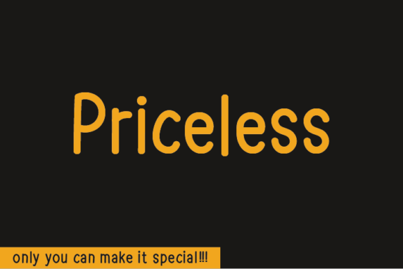 Priceless Font Poster 1