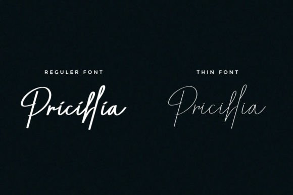 Pricillia Font Poster 10