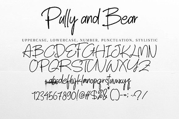 Pully and Bear Font Poster 9