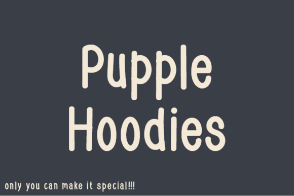 Pupple Hoodies Font Poster 1