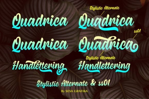 Quadrica Font Poster 9