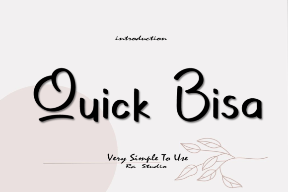 Quick Bisa Font Poster 1