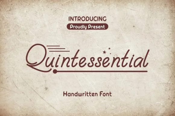 Quintessential Font Quintessential Font Poster 1