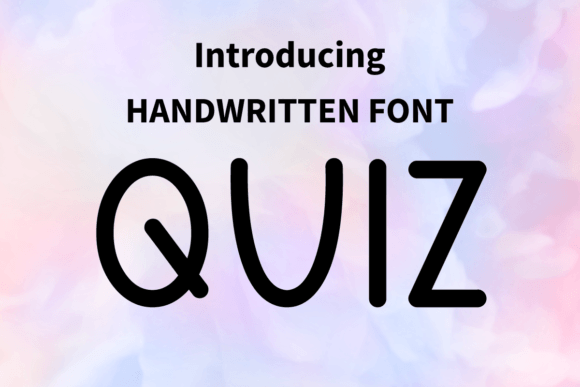 Quiz Font Quiz Font Poster 1