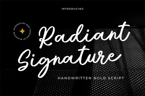 Radiant Signature Font Poster 1