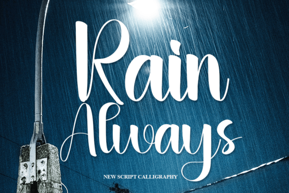 Rain Always Font Poster 1