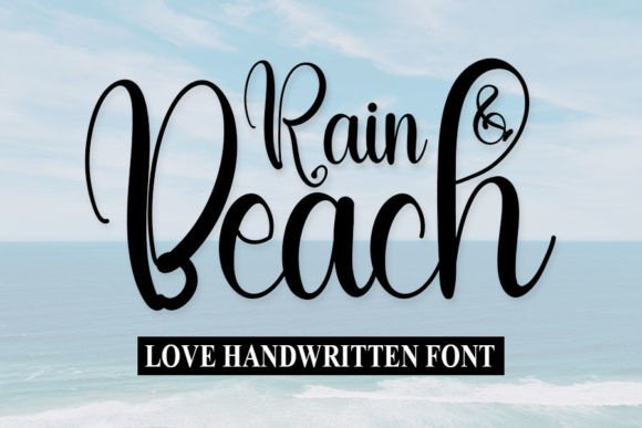 Rain and Beach Font Poster 1